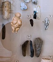 Epigravettian artefacts, maybe 24 000 - 18 000 BP. Anthropos Pavilon, Brno