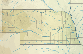 Map showing the location of Scotts Bluff National Monument