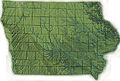 Image 14Topography of Iowa, with counties and major streams (from Iowa)