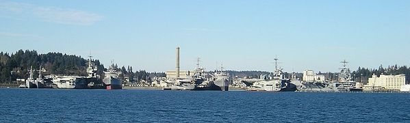The mothball fleet in Puget Sound Naval Shipyard