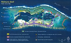 Palmyra Atoll visitor access map