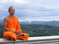 Thailand. Meditating at Wat Khung Taphao.