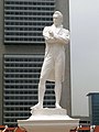 Image 37A statue of Raffles by Thomas Woolner now stands in Singapore, near Raffles's landing site in 1819. (from History of Singapore)
