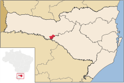 Localização de Capinzal em Santa Catarina