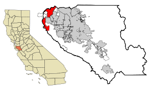 Location in Santa Clara County and California
