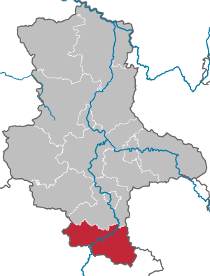 Li position de Burgenlandkreis in Saxonia-Anhalt
