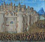 محاصرهٔ انطاکیه، در مینیاتوری مربوط به قرن پانزدهم