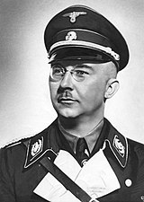 Black uniform of Heinrich Himmler, head of the SS, the military wing of the Nazi Party (1938).