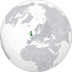 Location of United Kingdom