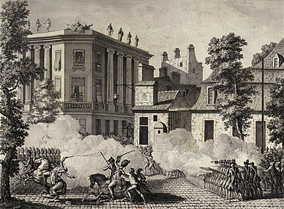 法王的德意志雇佣军和法国卫士在巴黎的冲突(1789年7月12日)