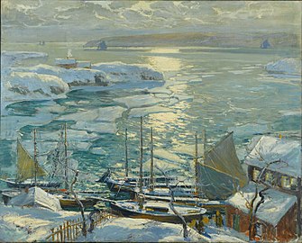 The Old Ships Draw to Home Again, 1920, Jonas Lie, Brooklyn Museum