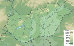 Location of Lake Vadkert in Hungary.