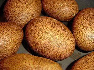Russet potatoes take their name from the color of russet, a coarse brown homespun cloth