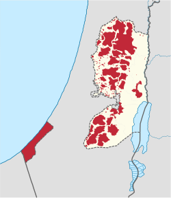 The Palestinian Authority exerts partial civil control in 167 islands in the West Bank and in the Gaza Strip[2]