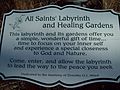 All Saints' Church - Labyrinth Sign, December 2008