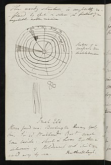 Pen drawing of one of Charles Lyell's ideas
