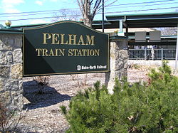 Pelham station is located within the village