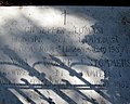 La dalle funéraire de Giuseppe et Alexandra Tomasi di Lampedusa au cimetière des Capucins de Palerme