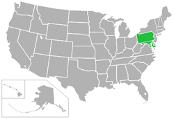 Location of teams in Centennial Conference