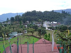 A beautiful view of Yuksom town in Gyalshing district (Sikkim, India)