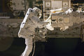 Astronaut Robert Satcher participating in EVA 1
