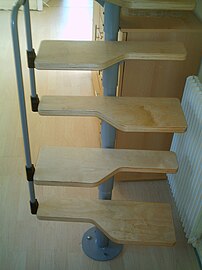 Minimalist alternating tread stairs (Germany)