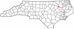 Location of Hamilton, North Carolina