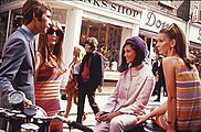 "Swinging London" fashions on Carnaby Street, c. 1966