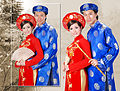 Vietnamese couple in traditional dress