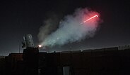 C-RAM test firing at night