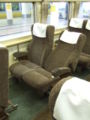 Green-class seating in refurbished 185-200 series train in September 2006