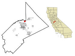 Location of Riverbank in the state of California
