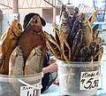 Smoked fish in Riga Central Market