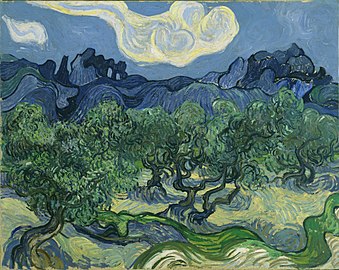 Vincent van Gogh, The Olive Trees with the Alpilles in the Background, 1889