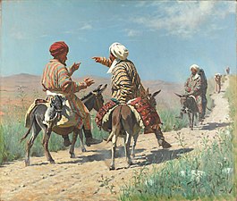 Mullah Rahim and Mullah Kerim on his way to the bazaar are quarreling (1873)