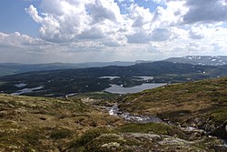 View of the Båttjønndalen valley in Holtålen