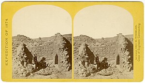 Timothy H. O'Sullivan, Characteristic ruin, of the Pueblo San Juan, New Mexico, on the north bank of the San Juan River, about 15 miles west of the mouth of Cañon Largo, 1874, stereoscopic albumen prints, National Gallery of Art, Washington, DC, Department of Image Collections.