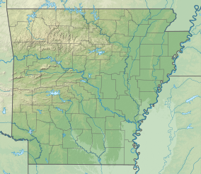Map showing the location of Hot Springs National Park