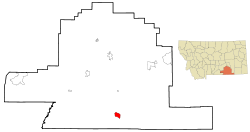 Location of Wyola, Montana