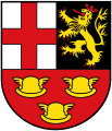 Drei Merkurhüte (2;1) im Wappen von Emmelshausen