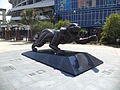Jaguar statue in front of the stadium