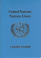 Front of a UN laissez-passer