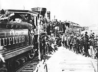 May 10, 1869 Celebration of completion of the Transcontinental Railroad