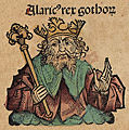 Alarico I, rè di Visigoti (376 ca.-410), 1493 (Nuremberg chronicles)