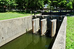 Lock on the Feeder Canal of the Delaware and Raritan Canal