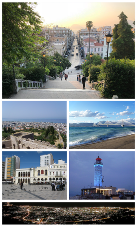 Patras montage. Clicking on an image in the picture causes the browser to load the appropriate article, if it exists.