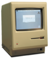 The Macintosh 128K, the first commercially successful personal computer to use a graphical user interface, was introduced to the public in 1984.[25]