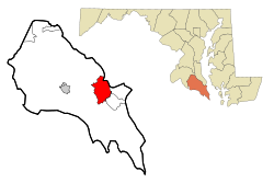 Location of California, Maryland