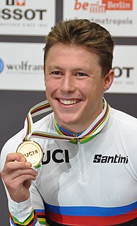 Corbin Strong als Weltmeister im Punktefahren (2020)
