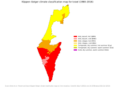 Кліматична карта Ізраїлю (за Кеппеном)